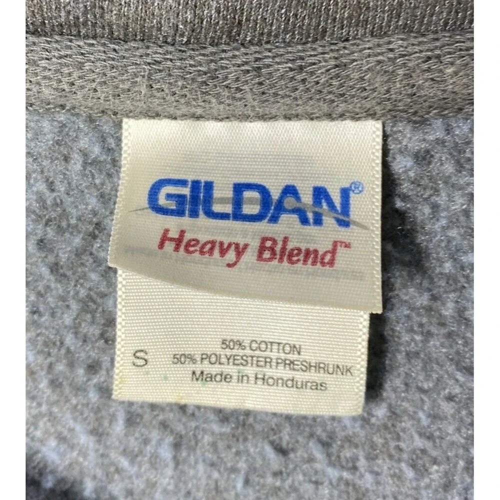 Gildan Mens Sweatshirt 1/4 Zip Size S Gray With Embroidery Logo - Picture 4 of 4